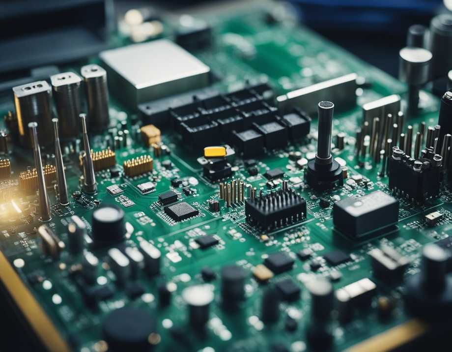Electronic board seen up close