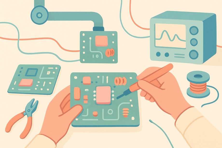 Electronic workspace illustration