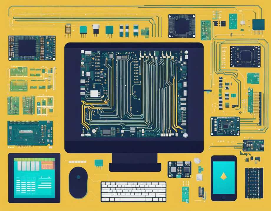 A computer screen displays the code for MicroPython, surrounded by electronic components and circuitry, symbolizing the origins of the programming language